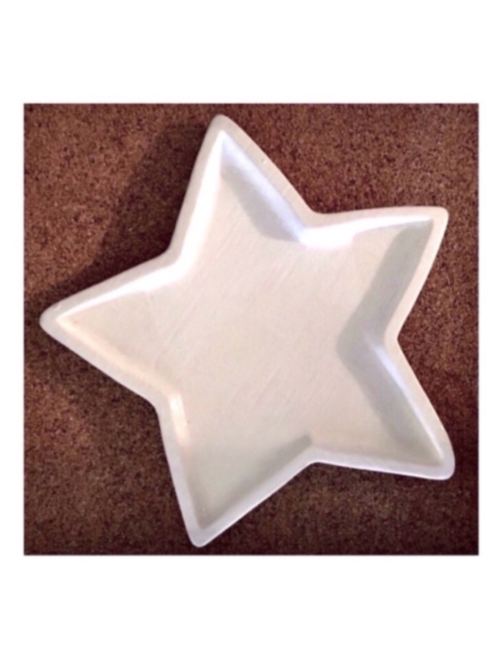 Creative Co-op Ceramic Textured Star Plate